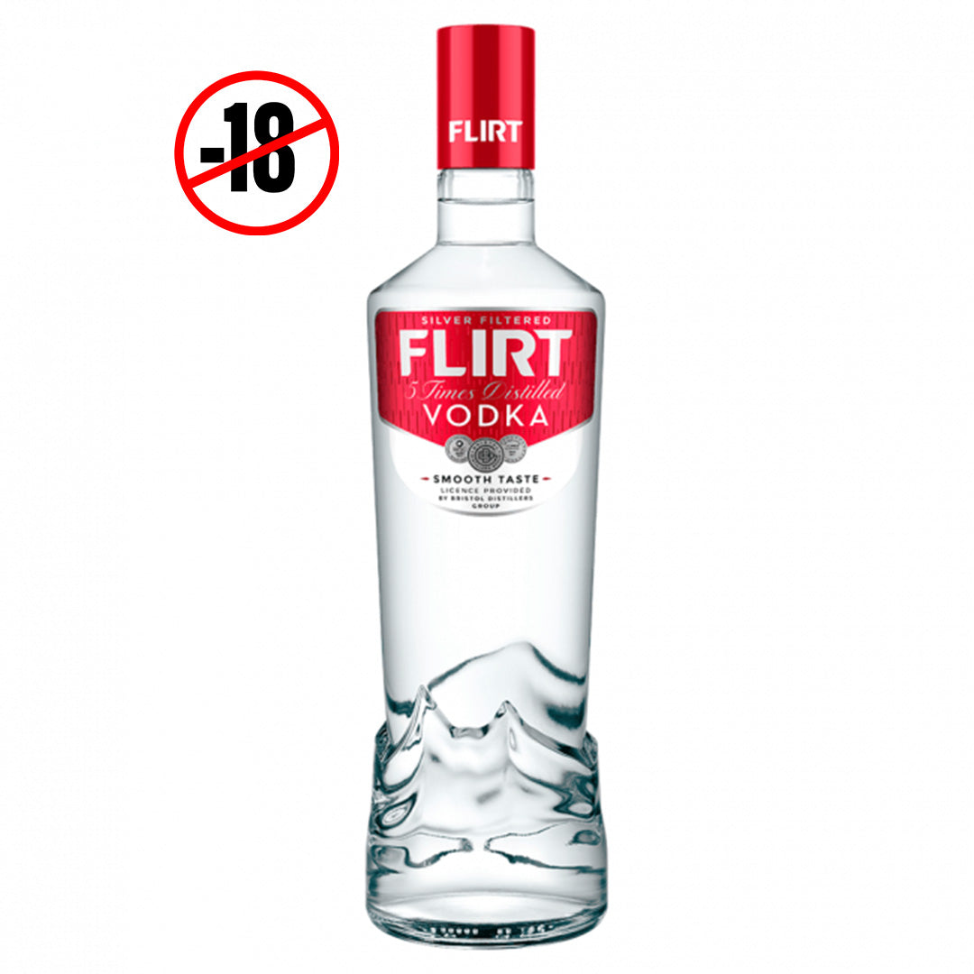 Flirt silver lemon distilled vodka 5 times 37.5% 700ml
