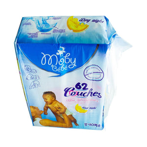 Moby baby ultra-absorbent junior diapers 5-10kg 62 pieces