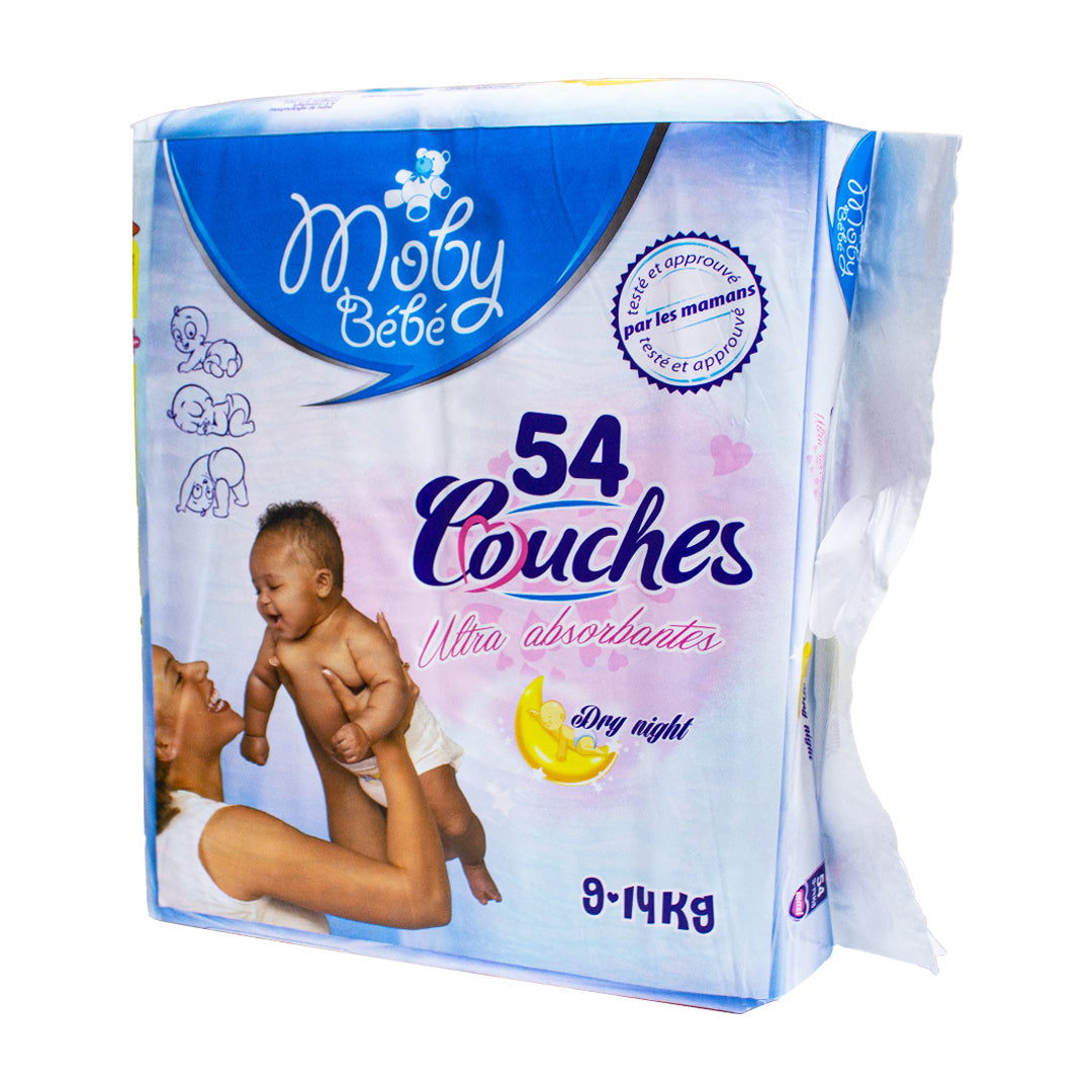 Moby baby ultra-absorbent diapers 9-14kg 54 pieces