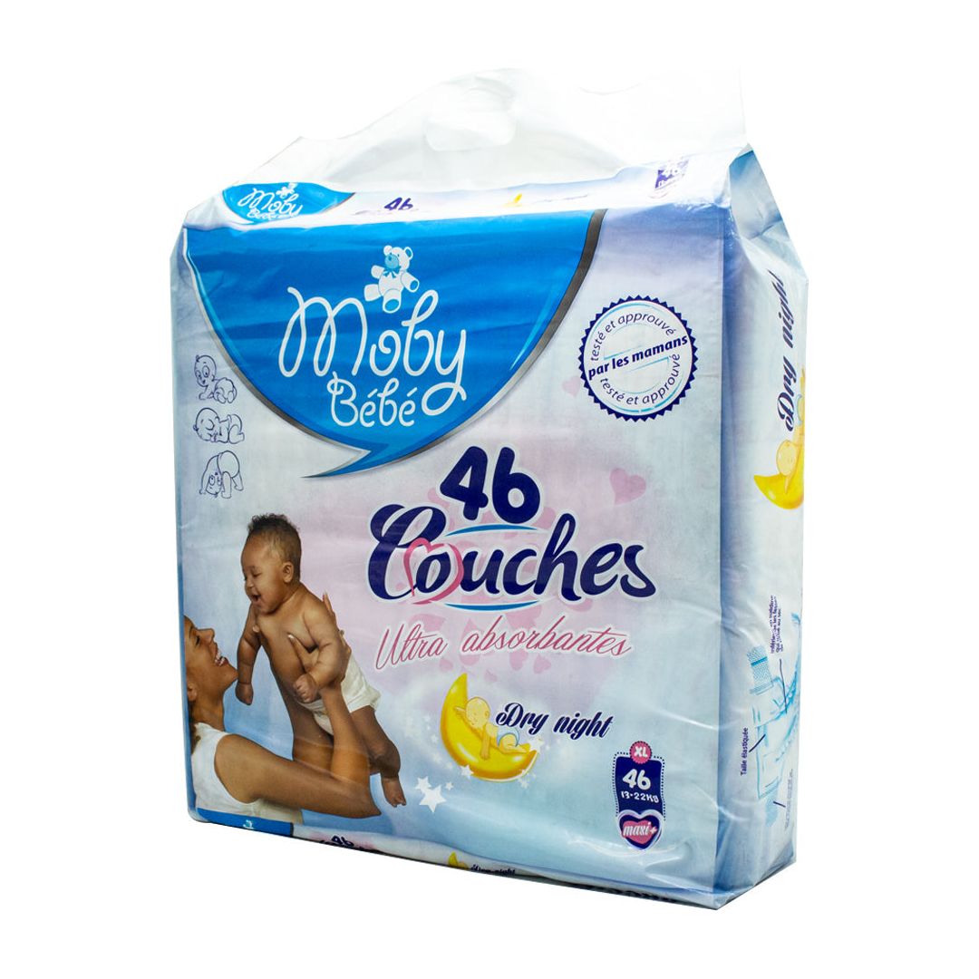 Moby baby ultra-absorbent diapers 13-22kg mini 46 pieces