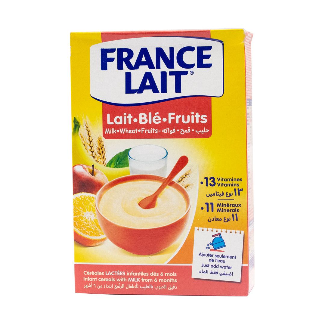 France milk infant cereals milk-fruits-wheat 0 to 6 months 250g