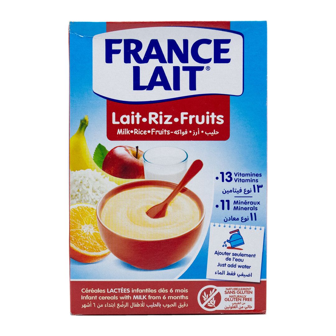 France milk infant cereals milk-rice-fruits 0 to 6 months 250g