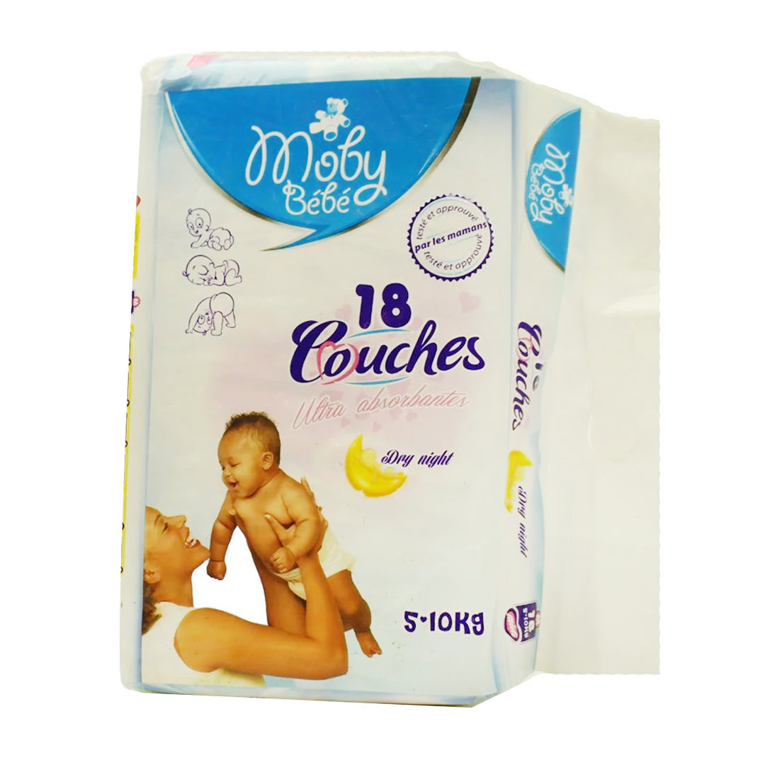 Moby baby ultra-absorbent diapers 5-10kg 18 pieces
