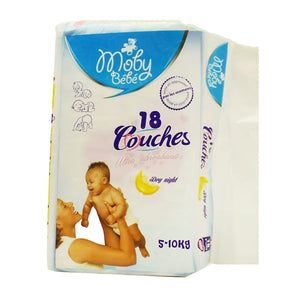 Moby baby ultra-absorbent diapers 5-10kg 18 pieces