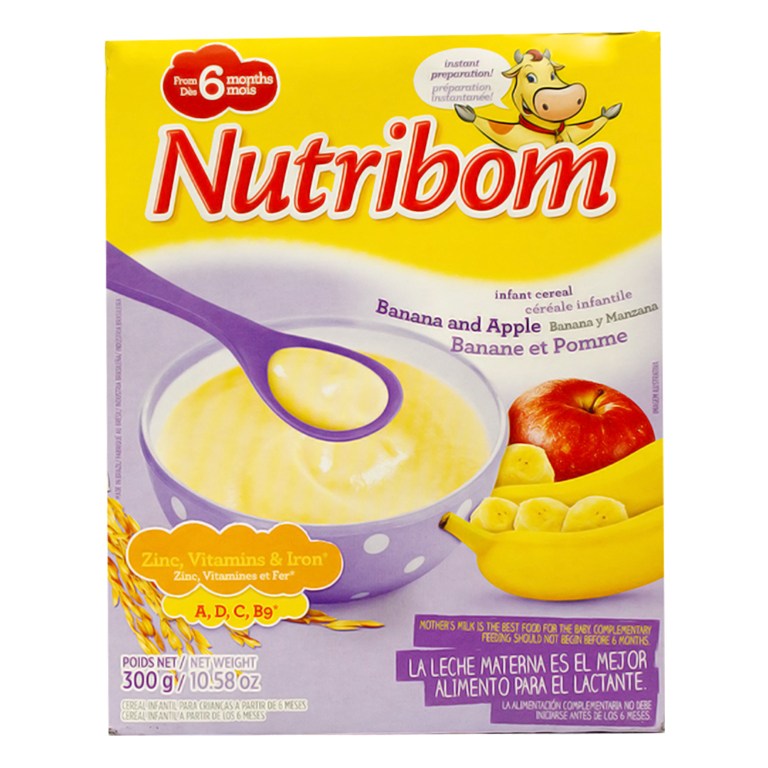 Nutribom milk banana & apple 350g