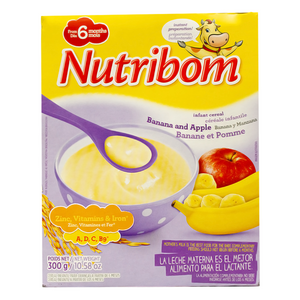 Nutribom milk banana & apple 350g