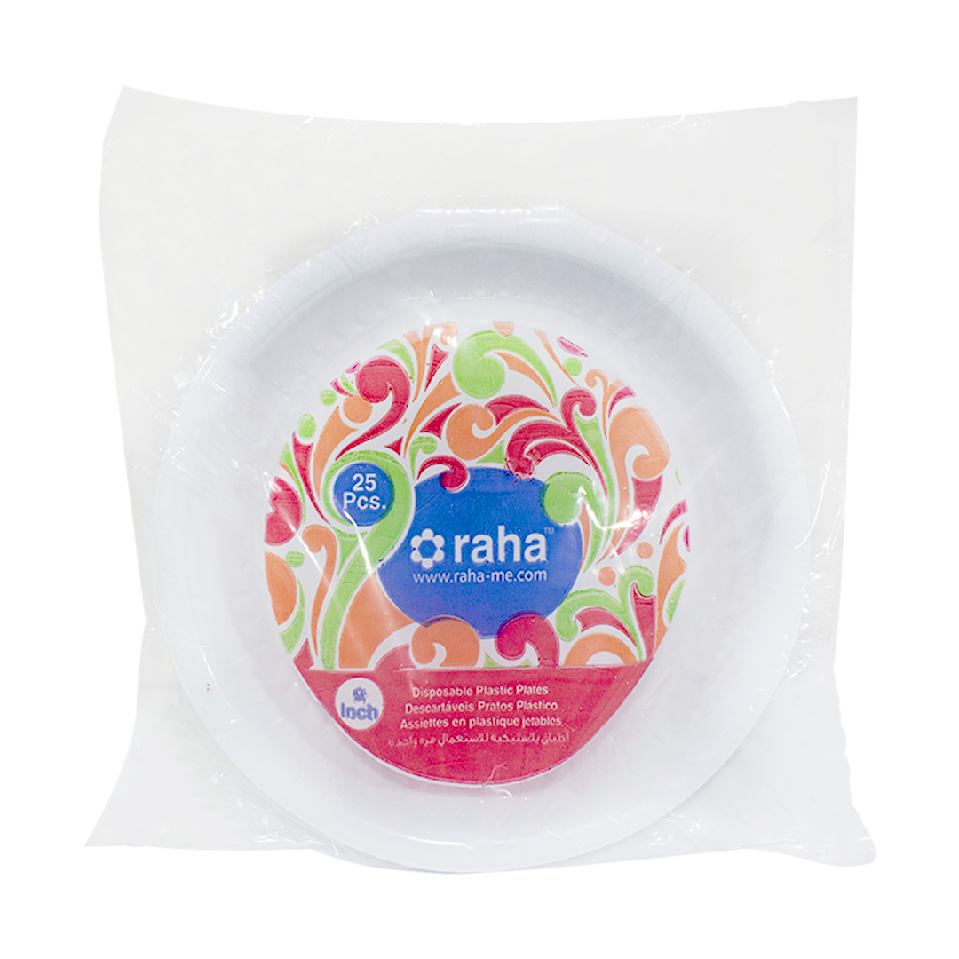 Plastic plates 25 pieces 9"