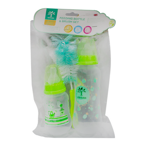 Minitree plastic feeding bottle with brush