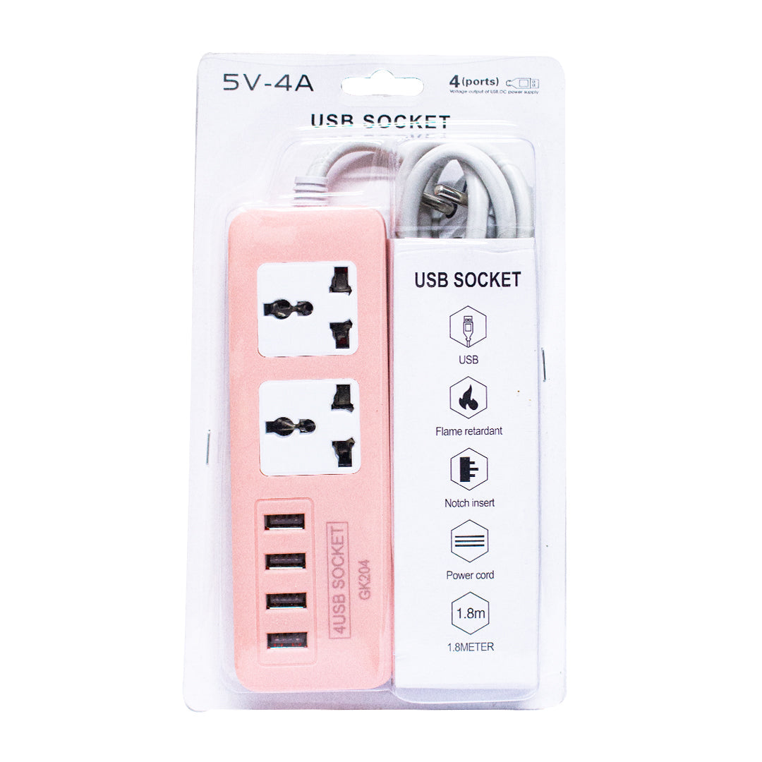 Extension cord 1.8m with 4 USB ports 1 piece