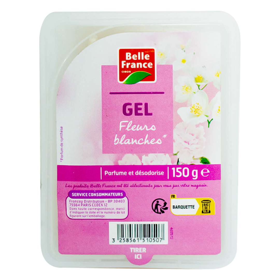 Belle France gel air freshener white flowers 150g