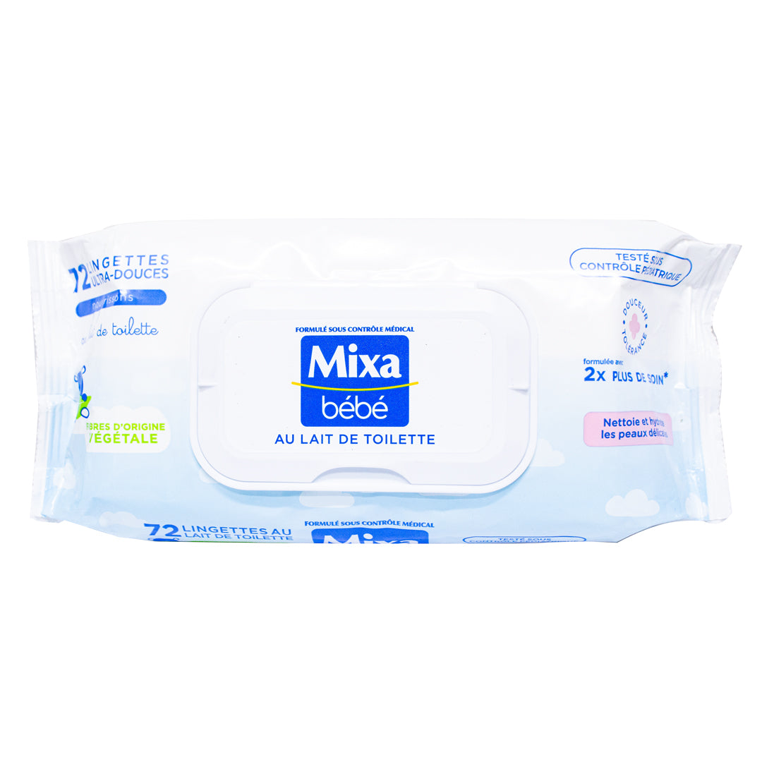 Mixa baby wipes with cleansing milk 72 pieces