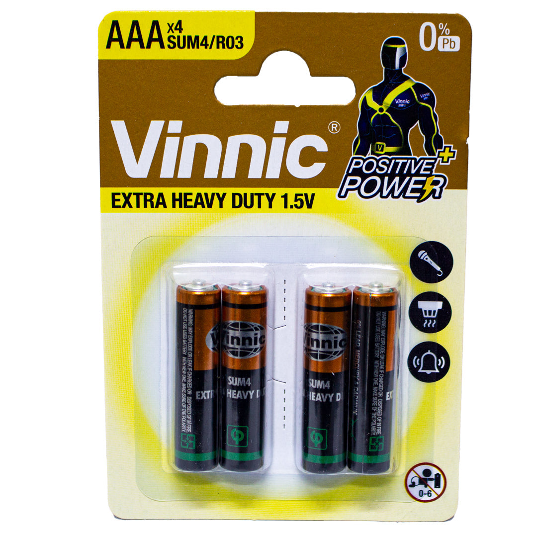 Vinnic AAA button cell batteries 1.5v 4pcs