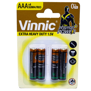 Vinnic AAA button cell batteries 1.5v 4pcs