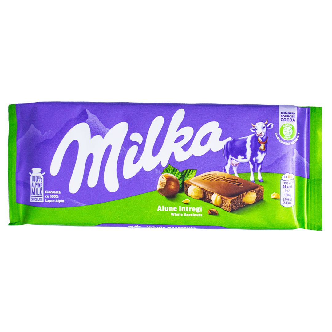 Milka alune intregi chocolate 100g