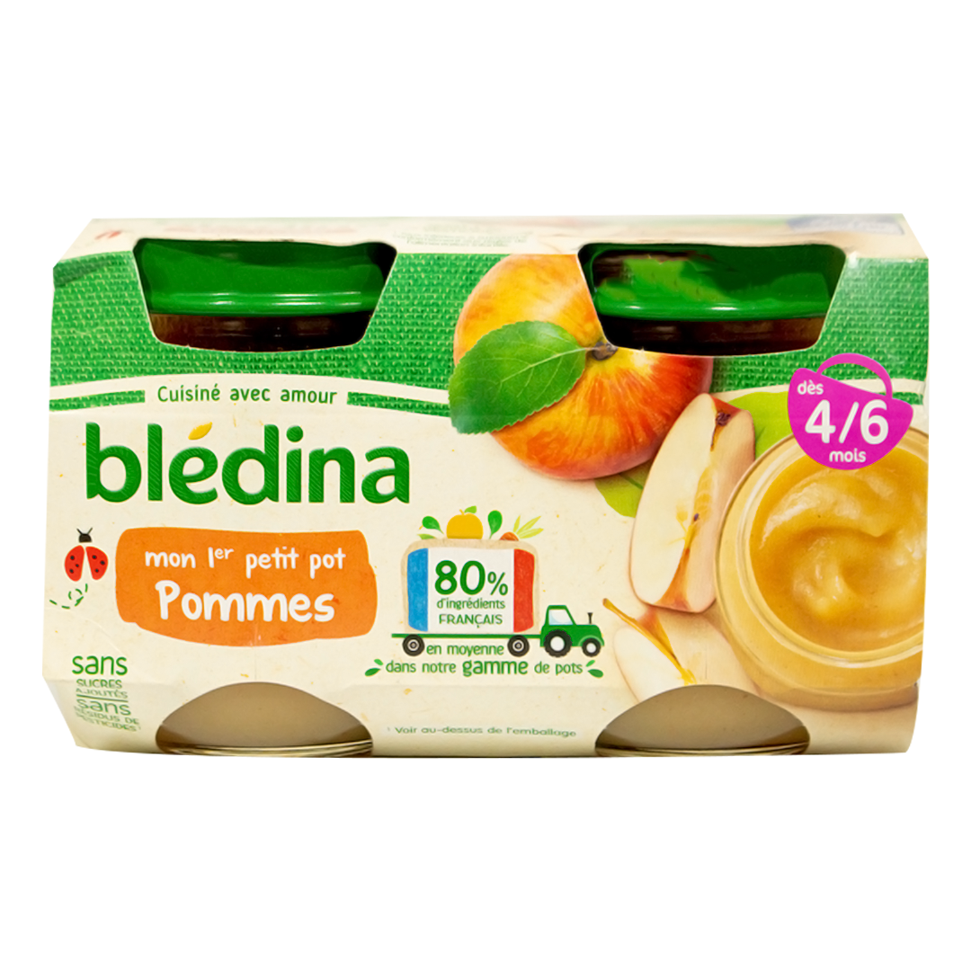 Bledina apple puree 4-6 months 2x 130g