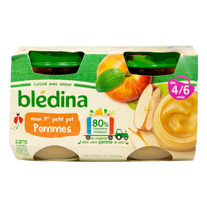 Bledina apple puree 4-6 months 2x 130g