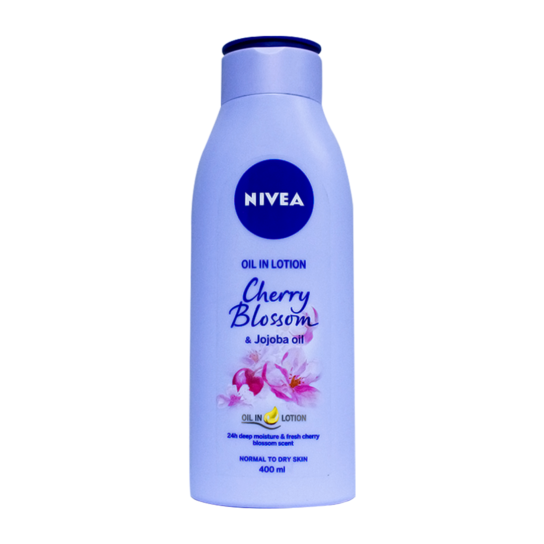 Nivea lotion infused with cherry blossom oil for normal to dry skin 400ml