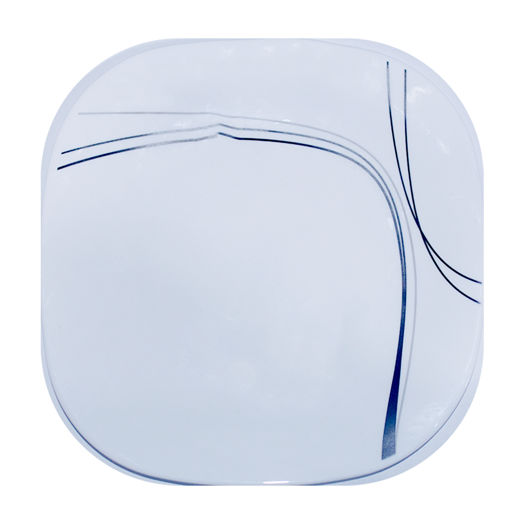 Opel white square plate 10.5'