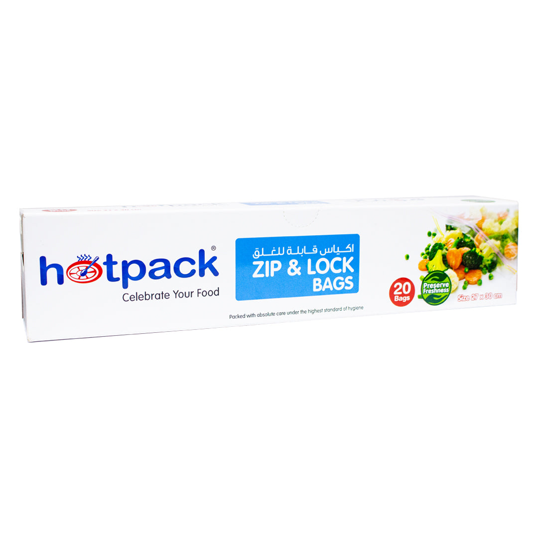 Hotpack zip-lock bags 27x30cm 20pcs