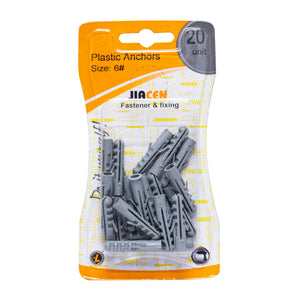 Jiacen plastic anchor no.6 20 units 1 piece