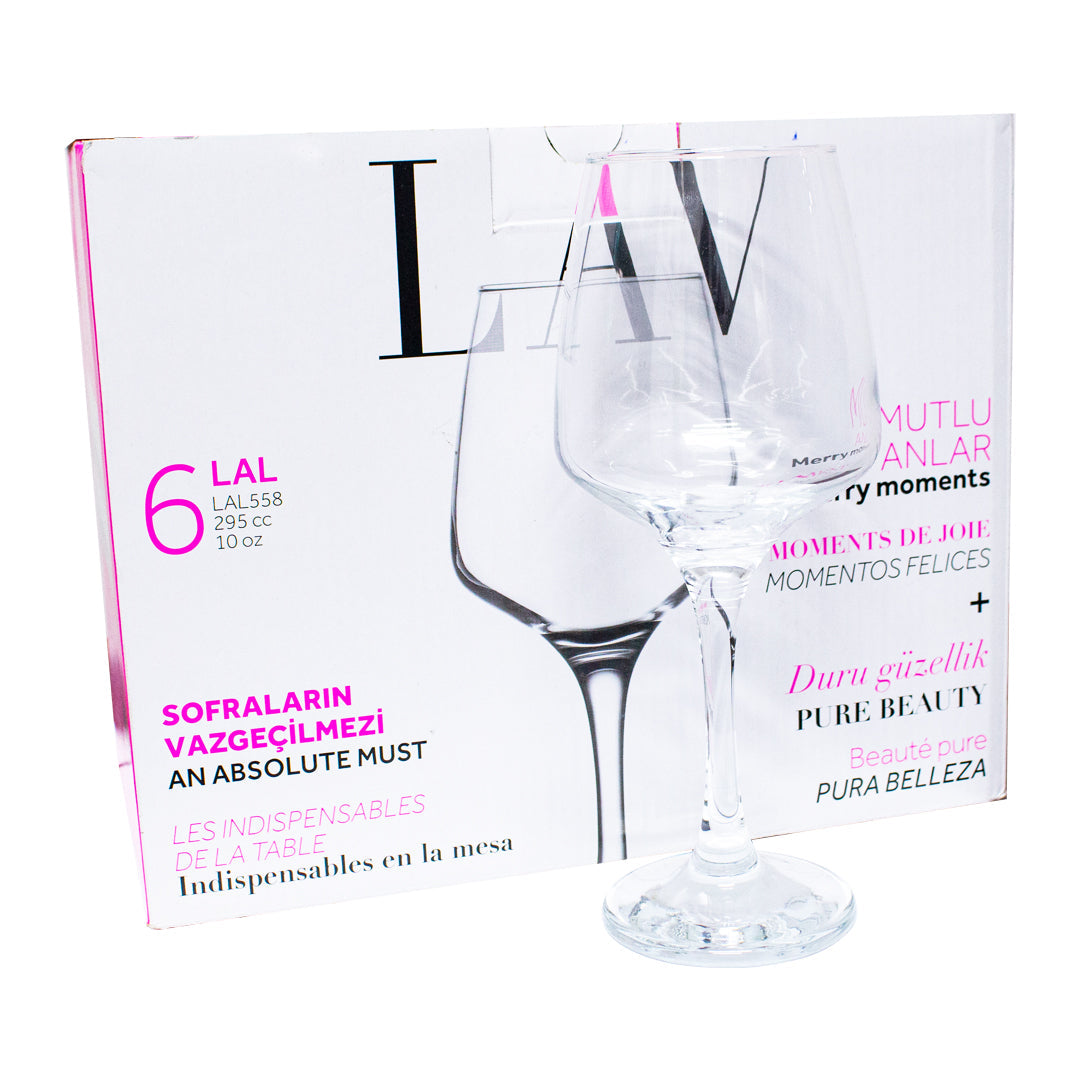 Lav glass essential for tables 6pcs