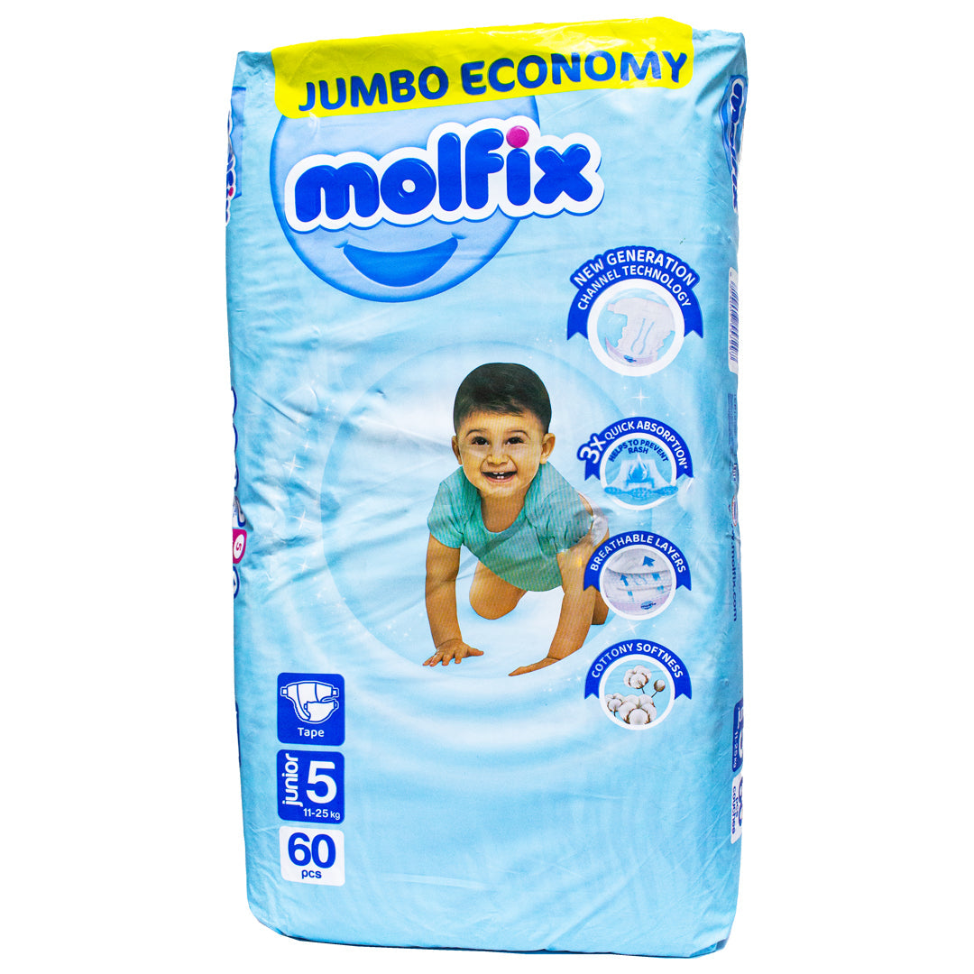Molfix junior baby diapers 11-25 kg 60 pieces