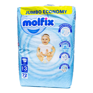 Molfix midi baby diapers 4-9 kg 72 pieces