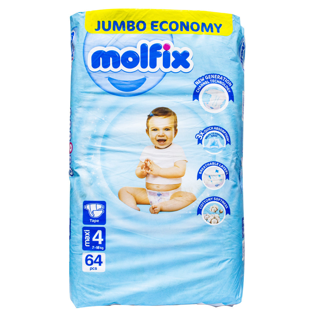 Molfix maxi baby diapers 7-18 kg 64 pieces