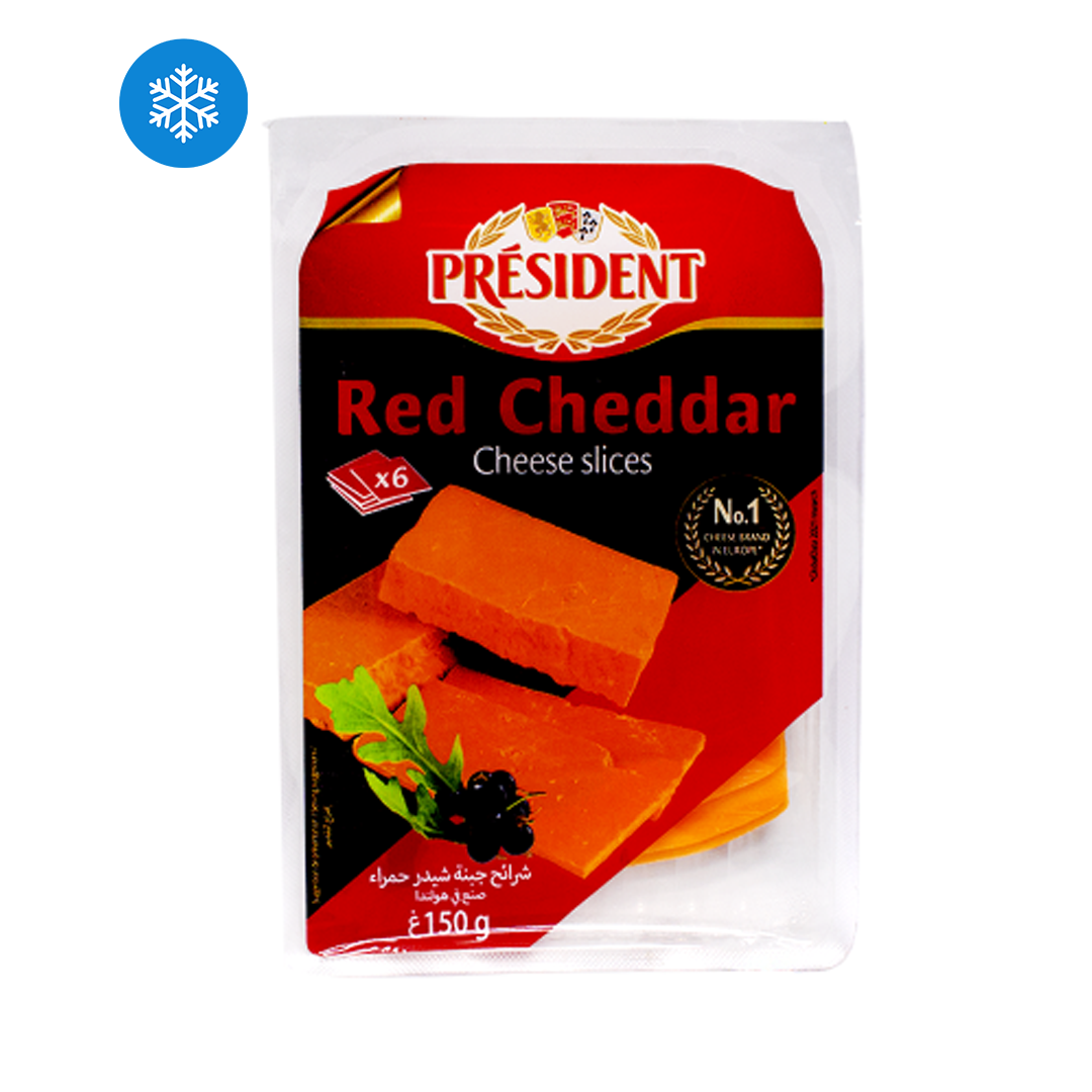 President red cheddar cheese 6 slices 150gm