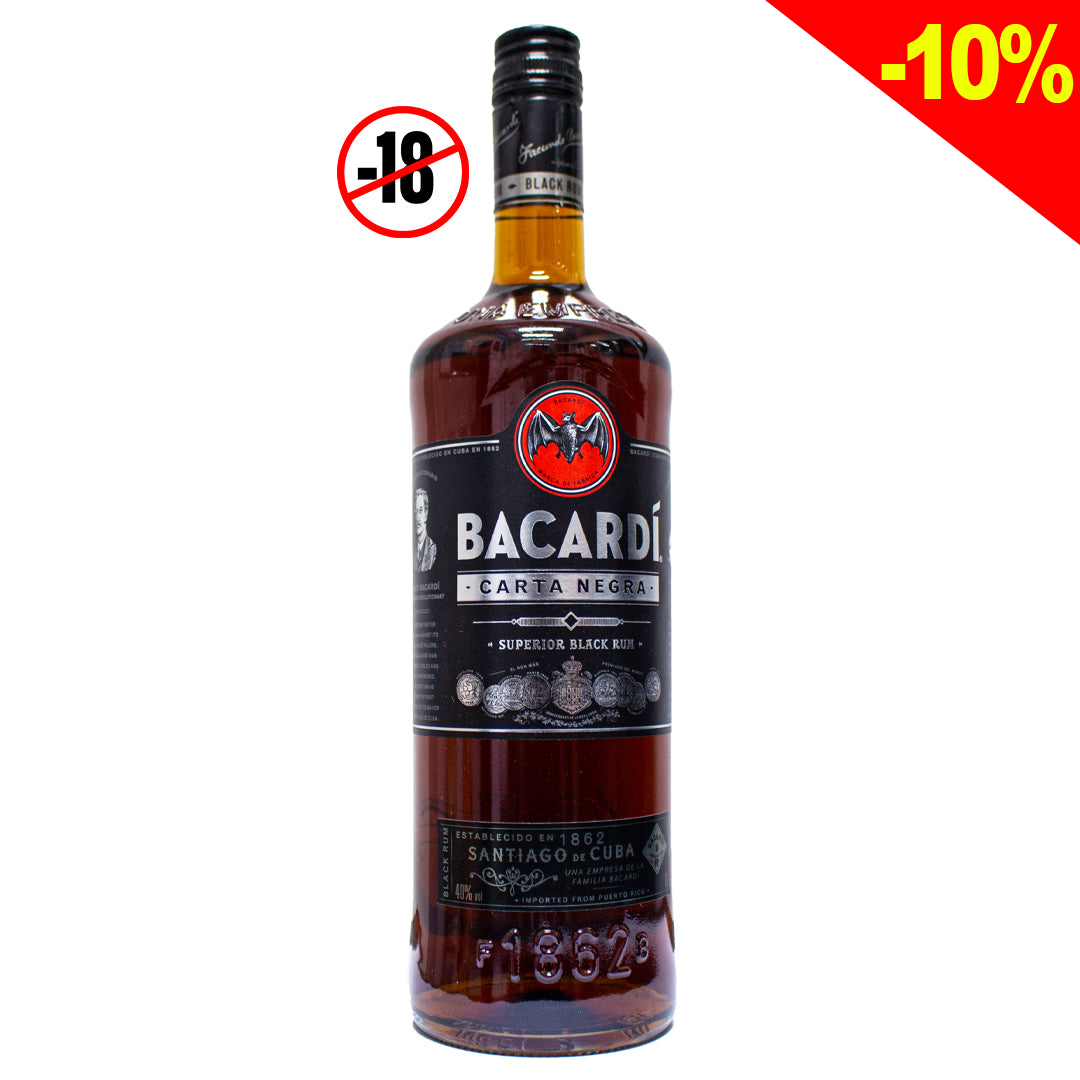 Bacardi superior black rum Carte Noire 40% 1l