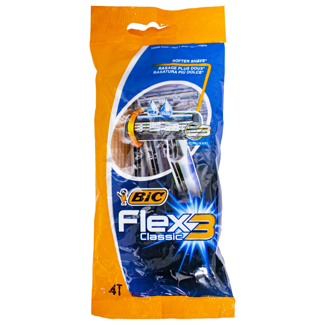 Bic 3-flex classic razors 4 pieces