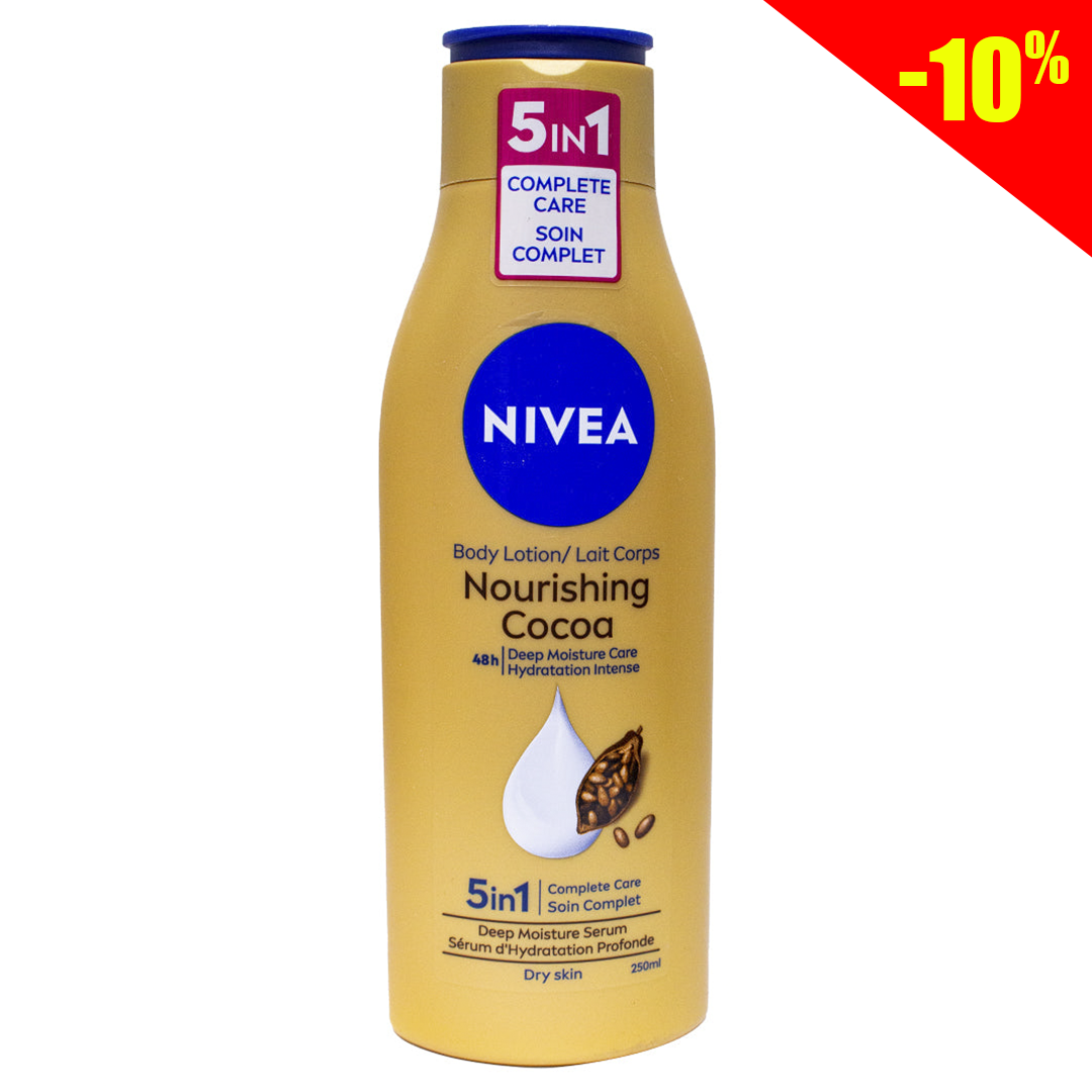 Nivea body lotion, nourishing cocoa 250ml