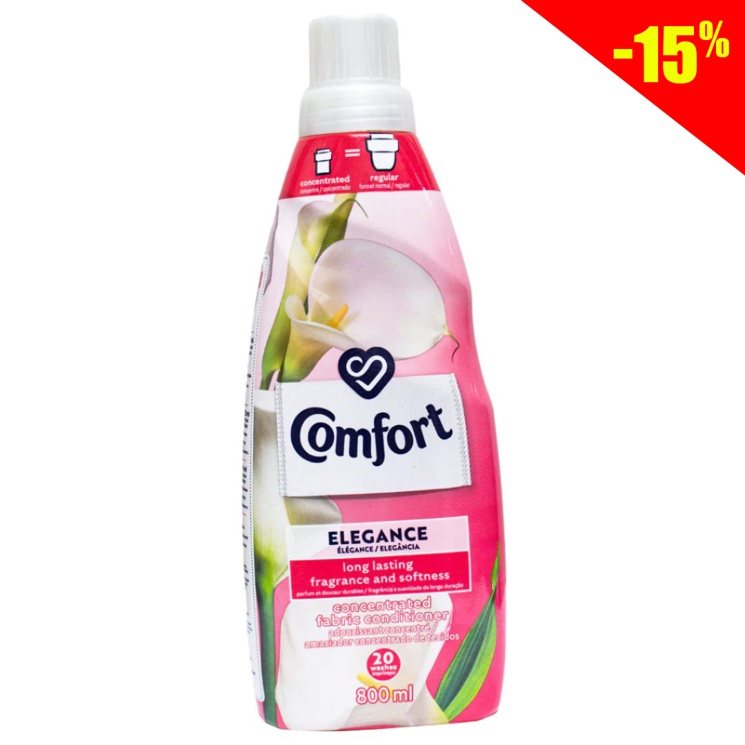 Comfort concentrated softener elegance long-lasting fragrance and softness 800ml