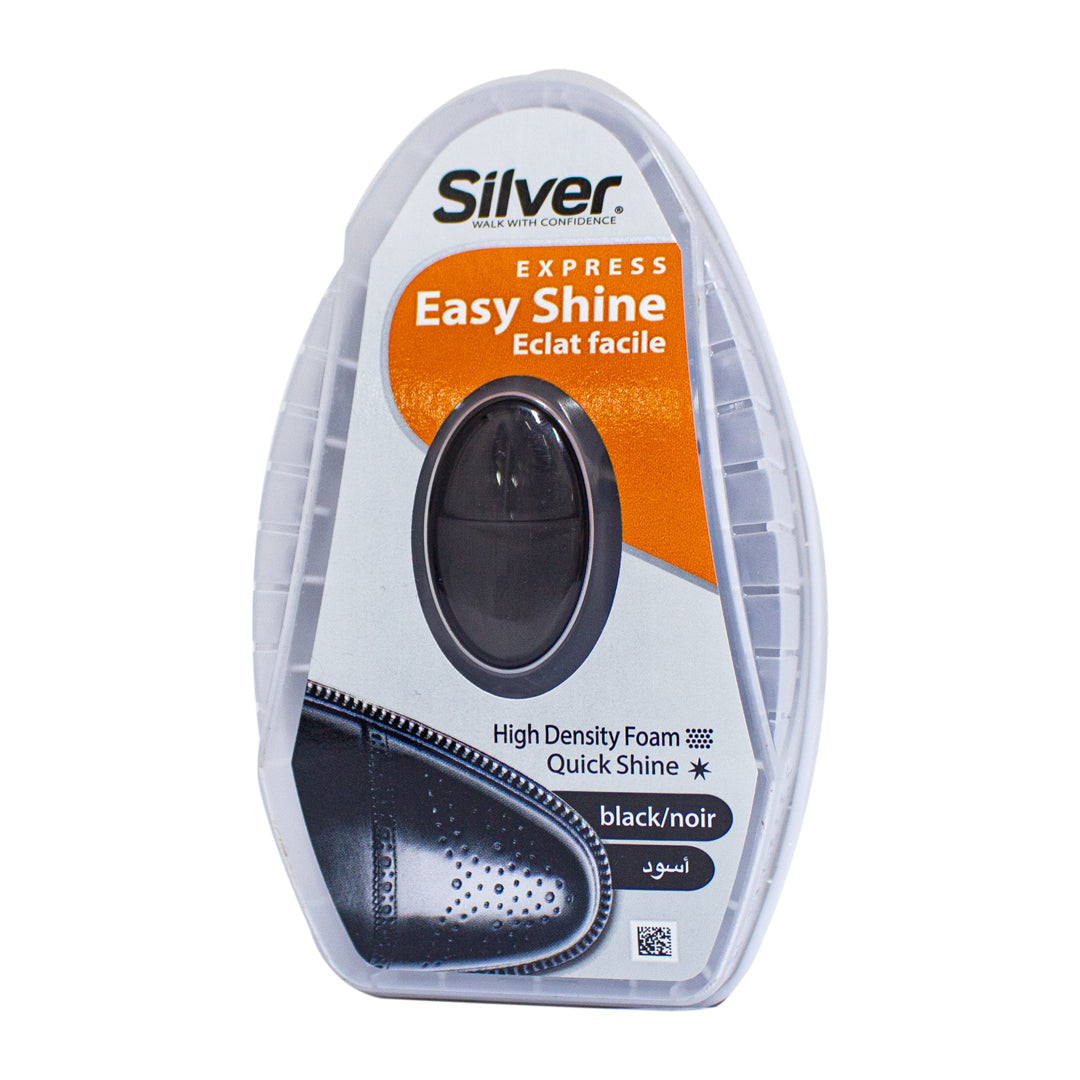 Silver black express easy shine polish with sponge