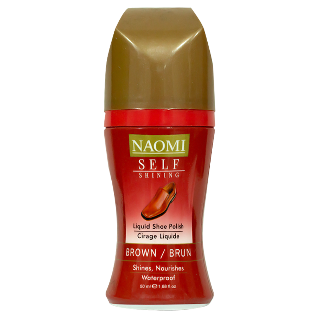 Naomi self-shine brown shoe polish 50ml