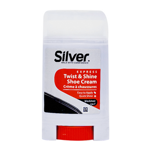 Silver Twist & Shine Black Shoe Polish 50ml