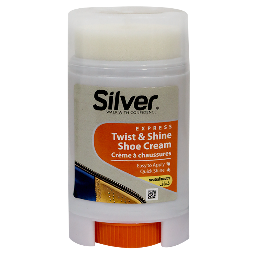 Silver Twist & Shine neutral shoe polish 50ml