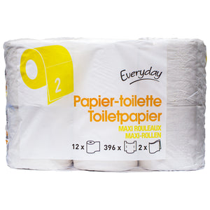 Everyday maxi toilet paper rolls 12 pieces