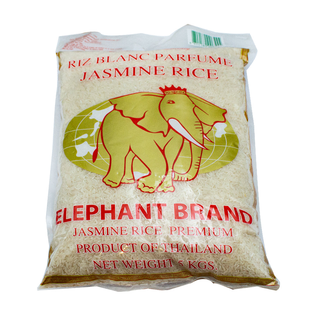 Jasmine majestic elephant brand fragrant white rice 5kg