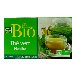 Belle France Organic Green Tea Mint 20 Bags 36g