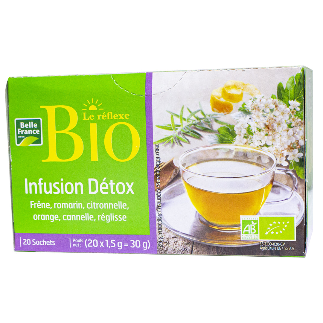 Belle France detox infusion bio reflex ash rosemary lemongrass orange 30g