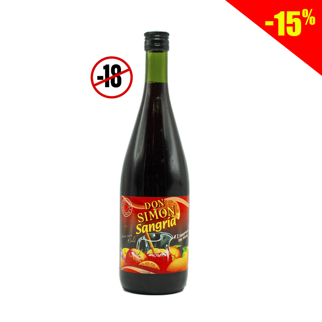 Don Simon sangria wine, serve cold 7% 1l