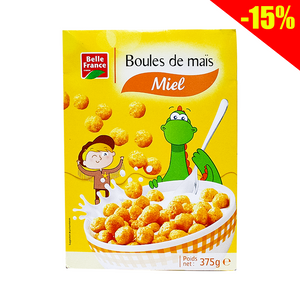 Corn flakes belle france corn balls honey 375gm