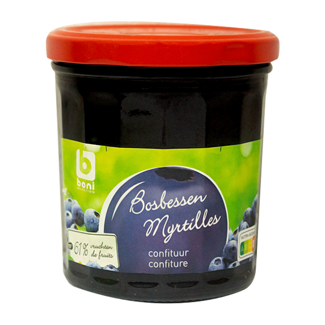 Boni blueberry jam 61% fruit 370g