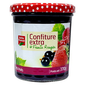Belle France Extra Jam with 4 Red Fruits, 50% Fruit, 370g