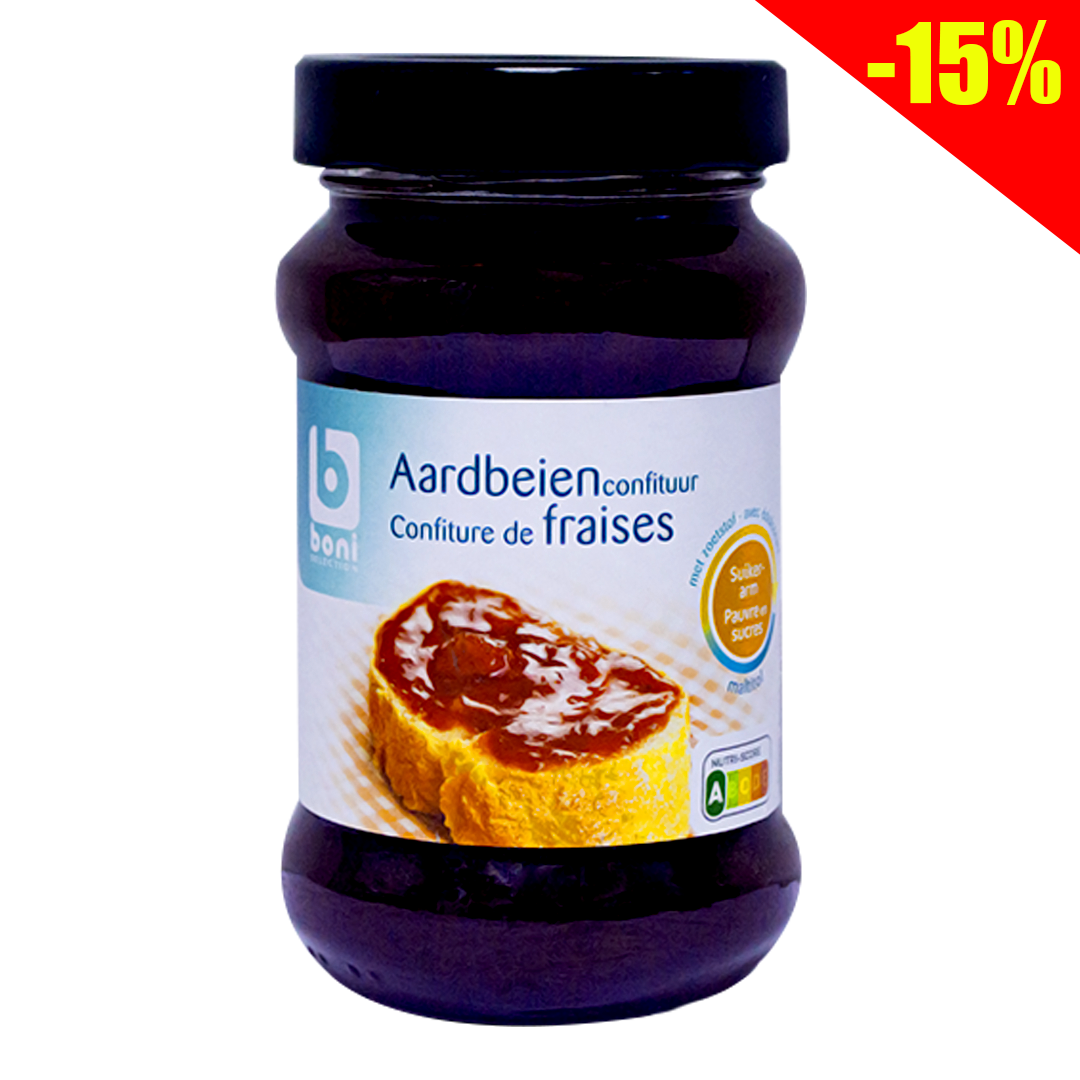 Boni selection light strawberry jam 330g/410g