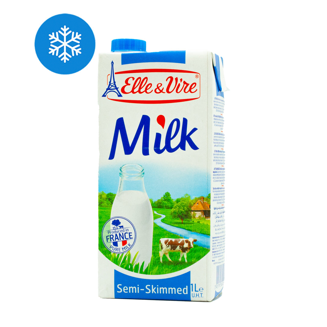 Elle&amp;Vire semi-skimmed milk 1 liter