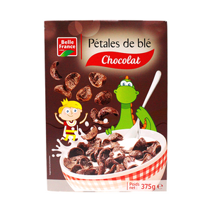 Corn flakes belle france wheat petals chocolate 375gm