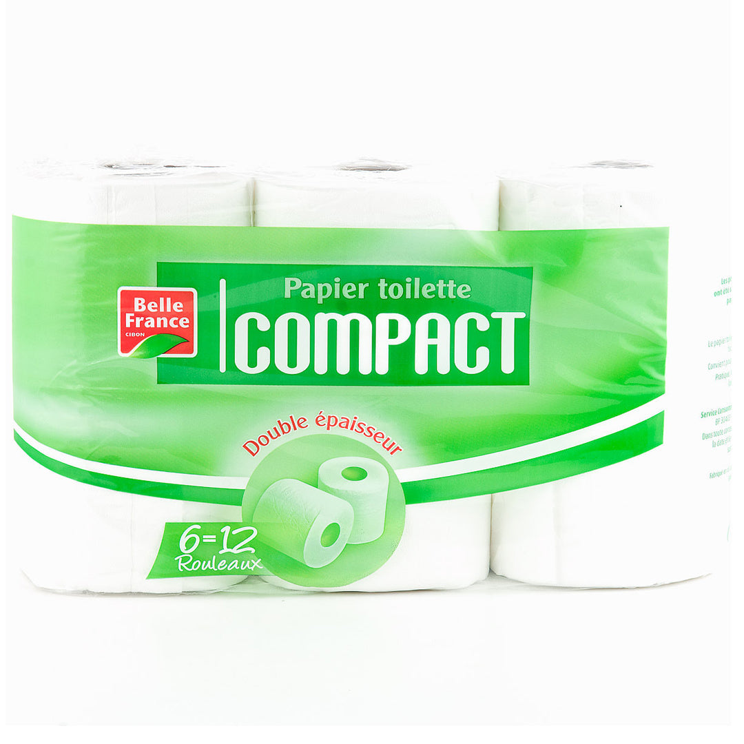 Belle France compact double thickness toilet paper 6 rolls
