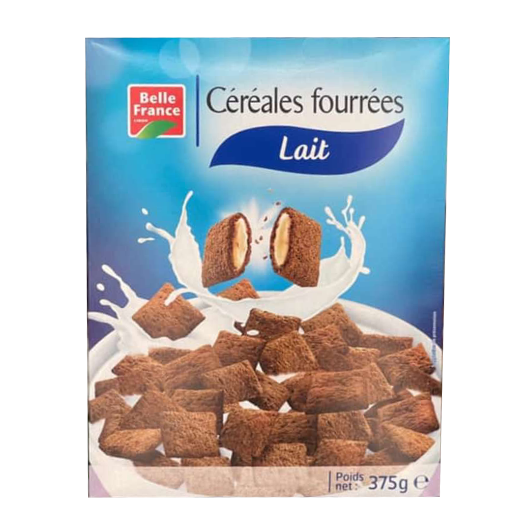 Corn flakes belle france cereal filled with milk 375gm